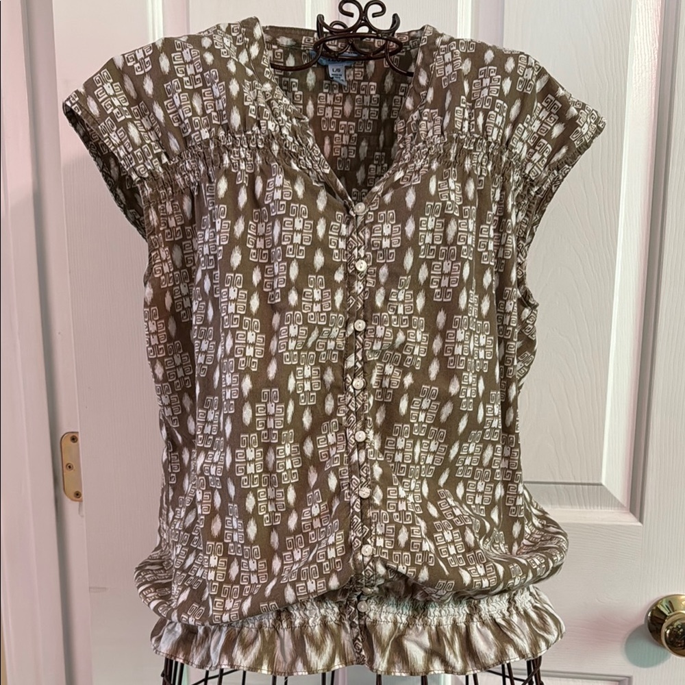 Izod Cap-Sleeve Blouse